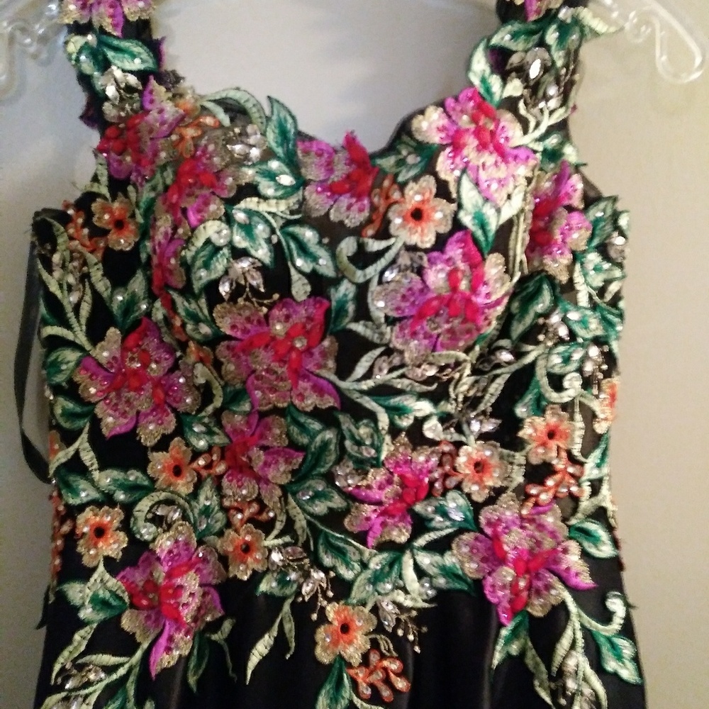 Floor Length Black Prom Gown